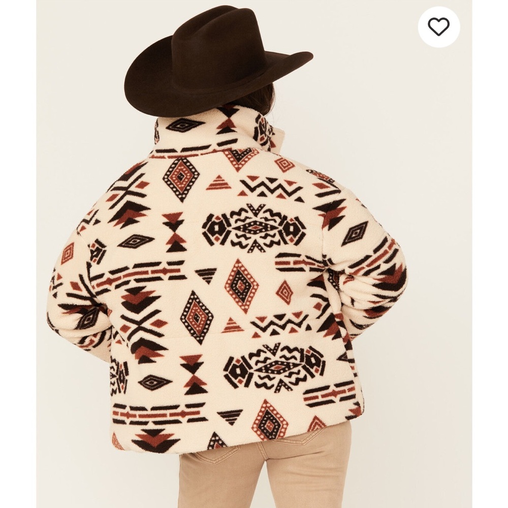 Miss Me Jean Southwestern Sherpa Jacket NWT - Picture 2 of 10